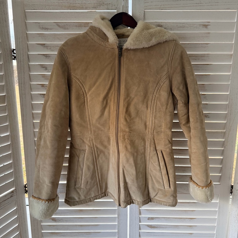Sonoma | Vintage Y2K Leather Lined Jacket with Hood